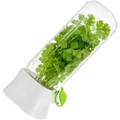 Edibazzar Suuri yrttien säilytysastia jääkaappiin – 27 cm, Baltas