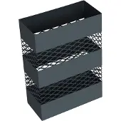 Songmics Metallinen sateenvarjoteline, suorakulmainen sateenvarjoteline, 28 x 12 x 41 cm, vesialtaalla ja 4 koukulla, verkkomuotoilu, antrasiittia