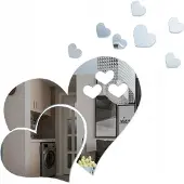 ITImport 5 akryylipeilin sarja Hearts COMPONENT 266, 5 akrilo veidrodžių rinkinys "Hearts COMPONENT 266