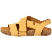 El naturalista unisex. 2579912F5005_024 Leather Sandals N5799 Balance yellow (44), Flat, Velcro, Casual