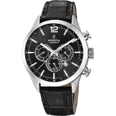 Festina Miesten kello F20542-5 Timeless Musta/Nahka Ø44 mm