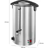ProfiCook PC-HGA 1111, Kuumat juomat, Eristämätön, Musta, Ruostumaton teräs, Vipu, Rotaatio, 16 L, 1500 W