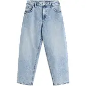 Lindex Trousers Denim Barrel Leg - Blue - 170