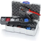 Knipex Puristustyökalu eristettyihin kaapelisilmukoihin ja koskettimiin 979027; 190 mm + tarvikkeet