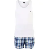 Tommy Hilfiger Underwear Lyhyt pyjama sininen / laivastonsininen / vaaleansininen / valkoinen