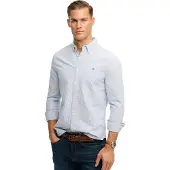 Superdry Preppy Oxford L/S Shirt - Blue - XXL