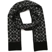 Coach Kaulaliina 'METALLIC SIGNATURE C SCARF' beige / musta