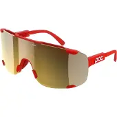 POC Devour Mid Bike Sunglasses Prismane Red/Clarity Road/Partly Sunny Gold OneSize