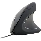 Gembird MUS-ERGO-01, Oikeakätinen, Vaakasuuntainen muotoilu, Optinen, USB A-tyyppi, 3200 DPI, Musta