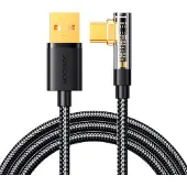JOYROOM Pelikaapeli S-UC027A6 USB-C (kulma) / USB-A (suora) 3A 1,2 m - musta