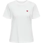 JDY Jdypisa Life S/S Print Top Jrs Noos - White - M