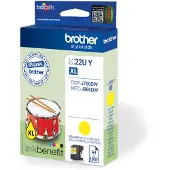 Brother LC22UY YELLOW INK CART 1200P