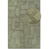 Villeroy & Boch Vihreä villamatto Villeroy & Boch, 80x150cm, moderni 3d-kuvio