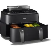 Philips NA551/00 5000 Sarja - öljyttömä paistokone, kaksoisastia, 9 l, musta
