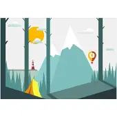 Kärkkäinen Artgeist On the Camping itseliimautuva fototapetti