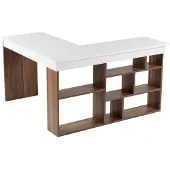 Skye Decor Kirjoituspöytä Vesper, valkoinen/ruskea