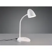 TRIO Leuchten Led pöytävalaisin Load, himmennettävä, Valkoinen/opaali, Työhuone/toimisto, Synteettinen materiaali, Moderni