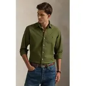 Ralph Lauren Custom Fit Garment-Dyed Oxford Shirt - Green - XS