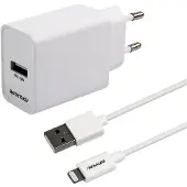 Essentials – Wall Charger 12W, USB-A Light. MFI, Cable 1m, white (1110145)