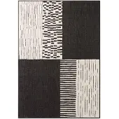 Ted Baker Haringey tasokudoksinen matto Acacia musta valkoinen 120x170