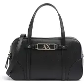 Armani Exchange for woman. XW002610AF15632UC010 Textured handbag with double handle and detachable strap black (OSFA), Casual, Polyester