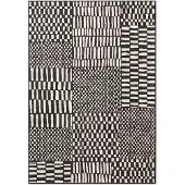 Ted Baker Haringey tasokudottu matto Barkham musta valkoinen 160x230