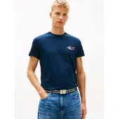 Tommy Hilfiger Paita 'Signature Logo Slim' laivastonsininen / punainen / valkoinen