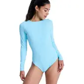 Roxy Palm Dream Onesie Pitkähihainen Lycra tanager turquoise Koko M