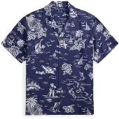 Ralph Lauren Printed Rayon-Wvn-Shirt - Navy - S