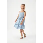 Tommy Hilfiger Tencel Strap Dress - Blue - 140