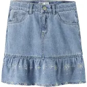 Name it Nkfhallie Dnm Anglaise Skirt 1026-Ov H - Blue - 152