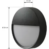 Arcchio Led ulkoseinävalaisin Gravo , Musta, Alumiini, Moderni
