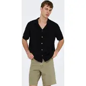 Only & Sons Onsjam Life Reg Ss Shirt Knit - Black - M