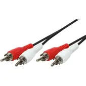 Logilink 2xRCA - 2xRCA, 5m, 2 x RCA, Uros, 2 x RCA, Uros, 5 m, Musta (CA1040)