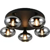 TRIO Divina kattovalaisin ø49cm 5-os E14 mattamusta/savu