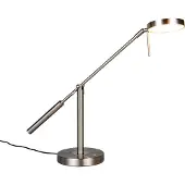 TRIO Monza LED pöytävalaisin 52 cm harjattu teräs