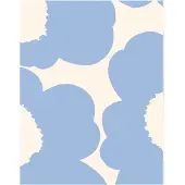 Marimekko Unikko kangas Light blue-puuvillasatiini