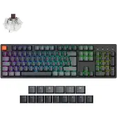 Keychron K10 Version 2, langaton mekaaninen näppäimistö, Super Switch Brown, monivärinen