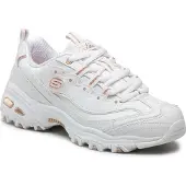 SKECHERS for woman. 11931 D'Lites Fresh Start shoes white (38), Leather, Laces, Casual