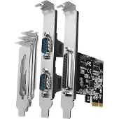 Axagon PCIe-lisäkortti, 1x rinnakkaisportti (IEE 1284) (DB25 naaras) + 2x sarjaportti (RS-232/DB9 uros)