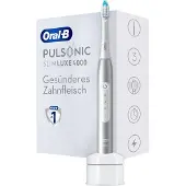Oral-B Pulsonic Slim Luxe 4000, Aikuinen, Sonic-hammasharja, Päivittäinen käyttö, Herkkä, Valkaisu, 62000 liikettä minuutissa, Platina, 2 min