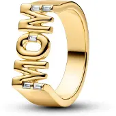 Pandora Mom Signet Ring - Gold - 52