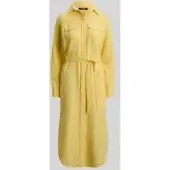 Ralph Lauren Soft Drapey Linen-Wvn-Dresses - Yellow - 38