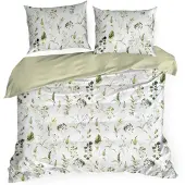 Eurofirany Vuodevaatesetti POS/ST/SPRING105 160x200 Vihreä Kukkakuvioinen Satiini, Vetoketjullinen, 3-osainen