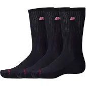 New Balance Patch Logo Crew 3 Pack - Black - M