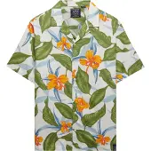 Superdry for man. M4011128A Shirt Hawaiian green (3XL), Casual, Modal, Short sleeve
