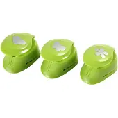 Creativ Company Kuviolävistäjäsetti, kukka, perhonen,. sydän, koko 25 mm, 3 kpl/ 1 pkt