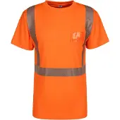 Timco Workwear Hi-Vis katkoprintti huomio t-paita