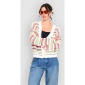 24COLOURS 41365B Striped Knitted Neuletakki striped Koko XS