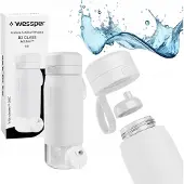 Wessper B2 Actitex valkoinen 500ml lasinen vedensuodatinpullo Bidon